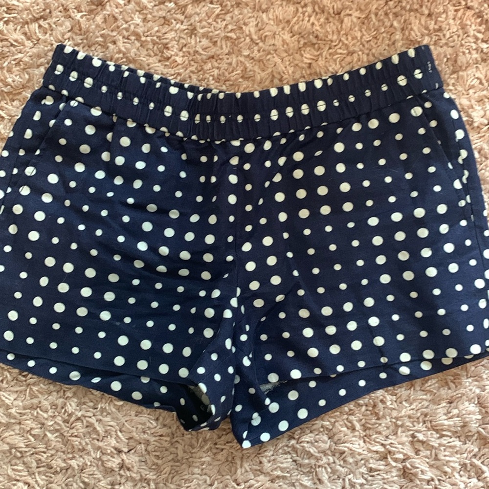 J.Crew linen polka dot shorts
